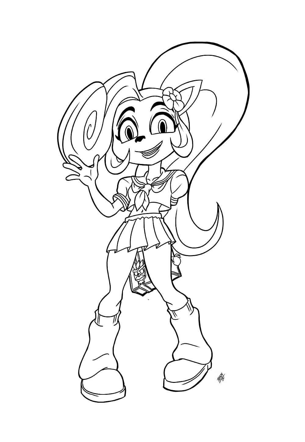 Desenho de Crash Bandicoot para pintar