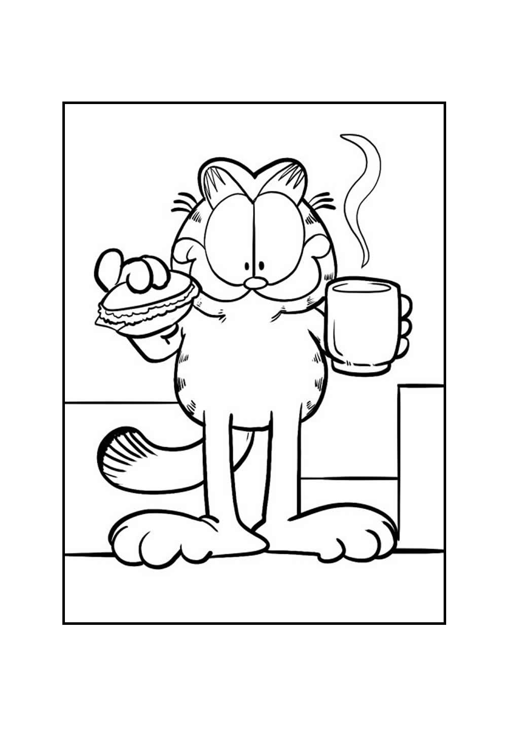 Desenho de Garfield para colorir