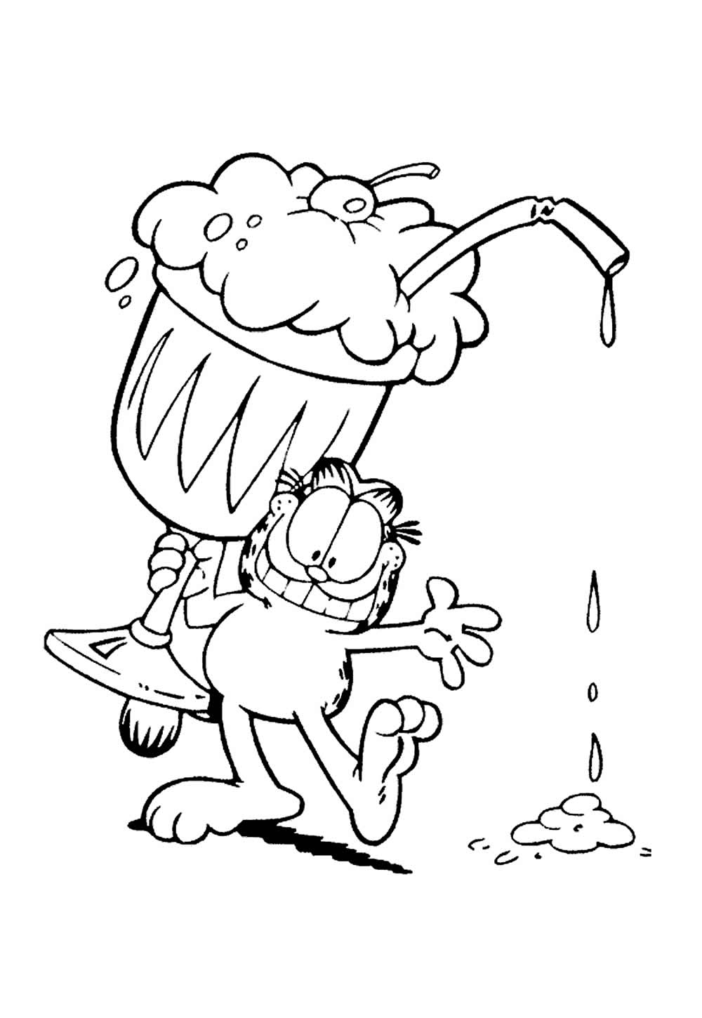 Desenho de Garfield para pintar