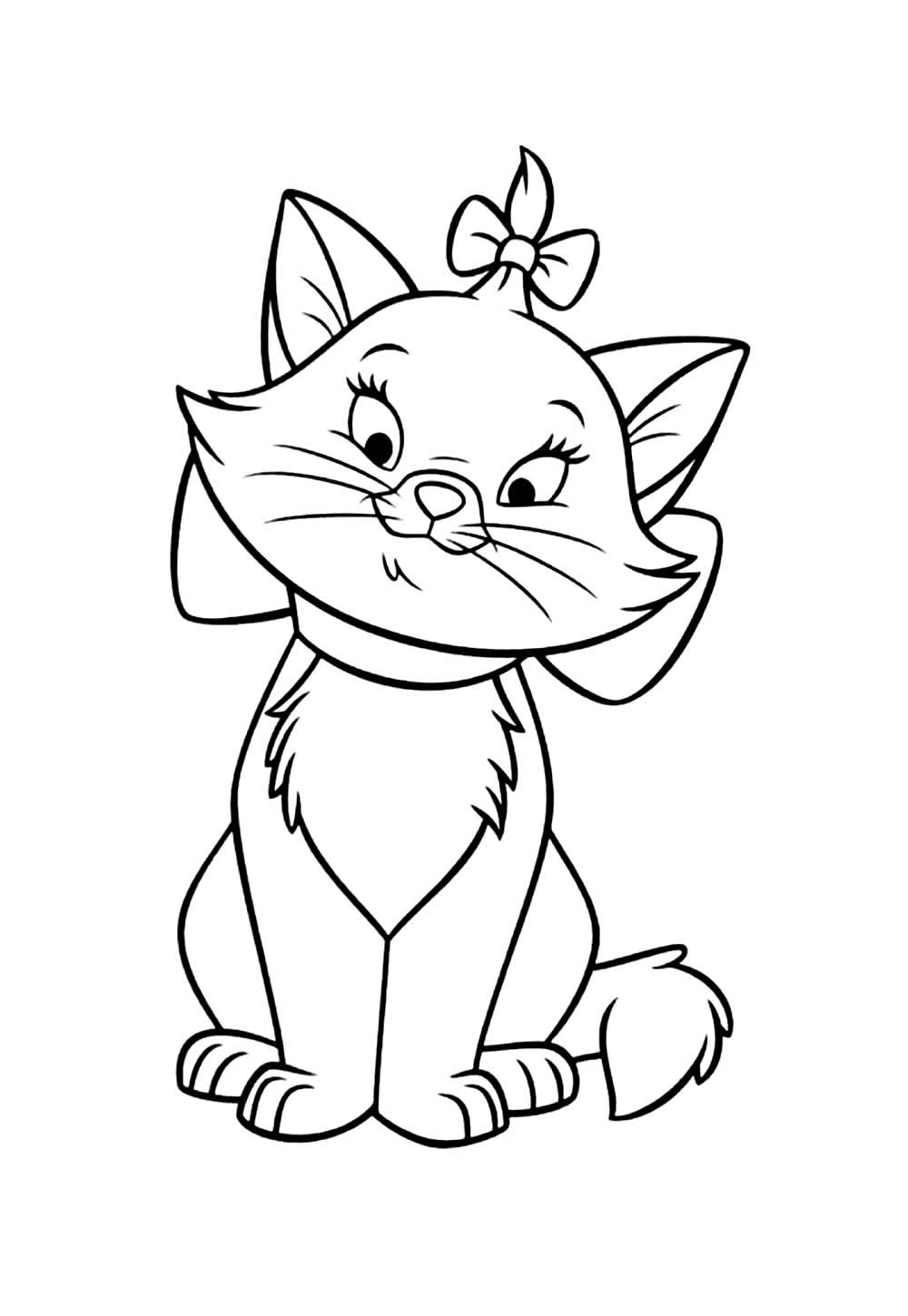 Gatinha Marie para colorir
