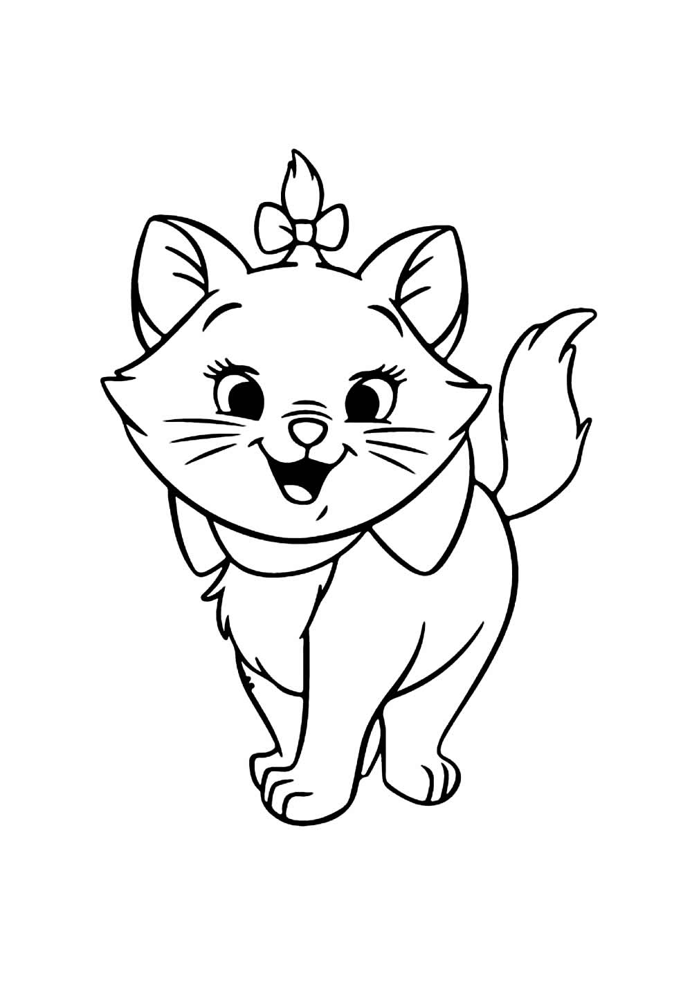Desenho de Gatinha Marie para colorir