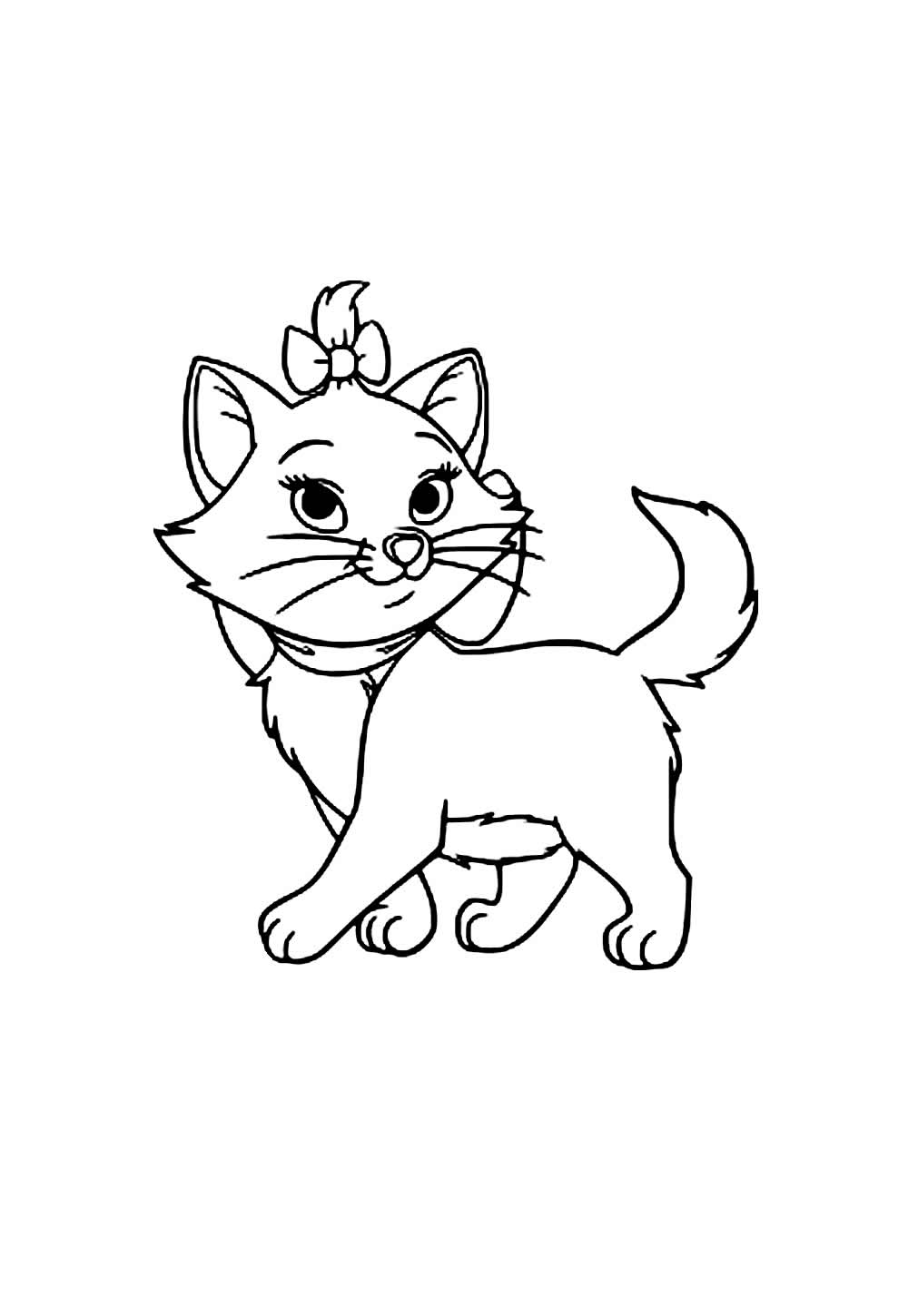 Desenho de Gatinha Marie para colorir