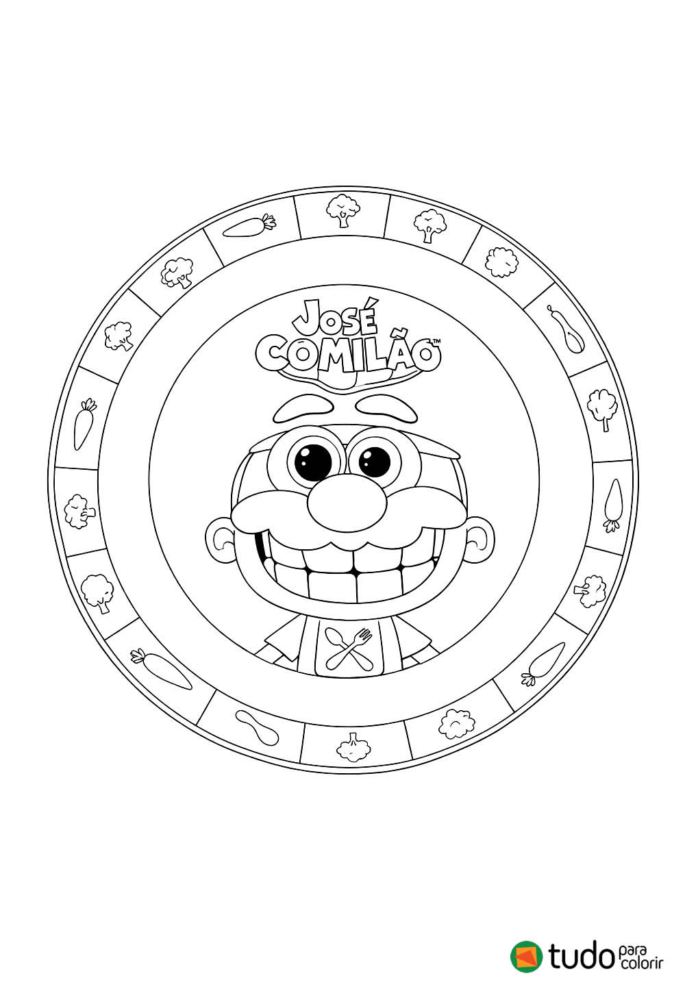 Desenho Educativo de José Comilão para colorir