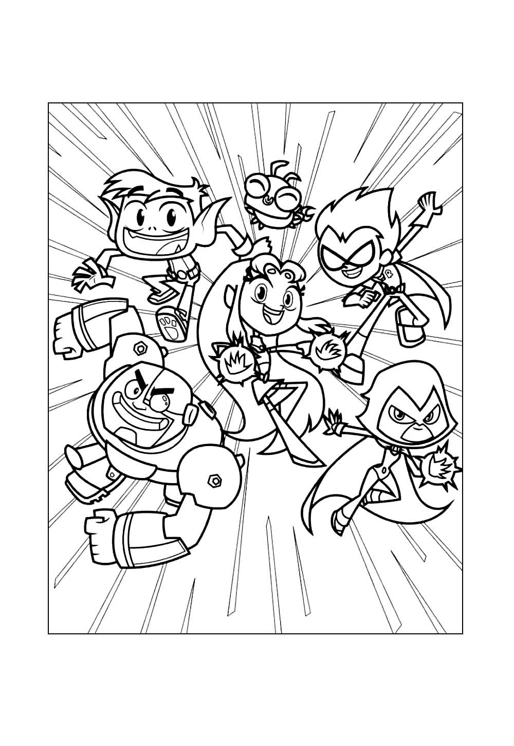 Desenho de Jovens Titãs