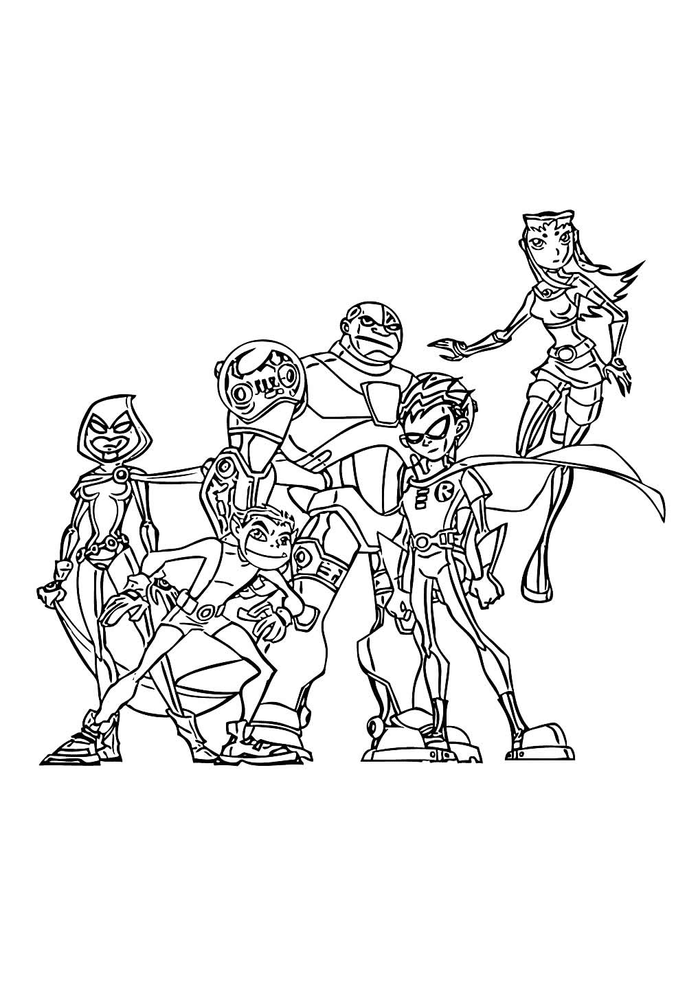 Desenho de Jovens Titãs