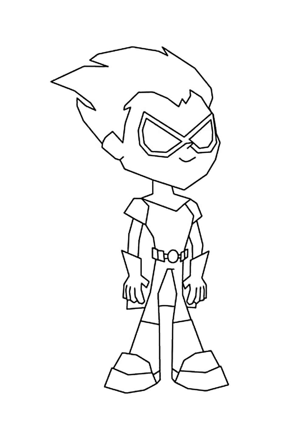 Desenho de Jovens Titãs para pintar