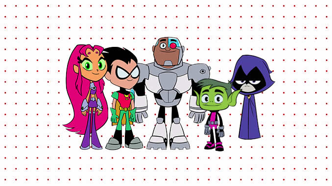 Desenhos de Jovens Titãs para colorir