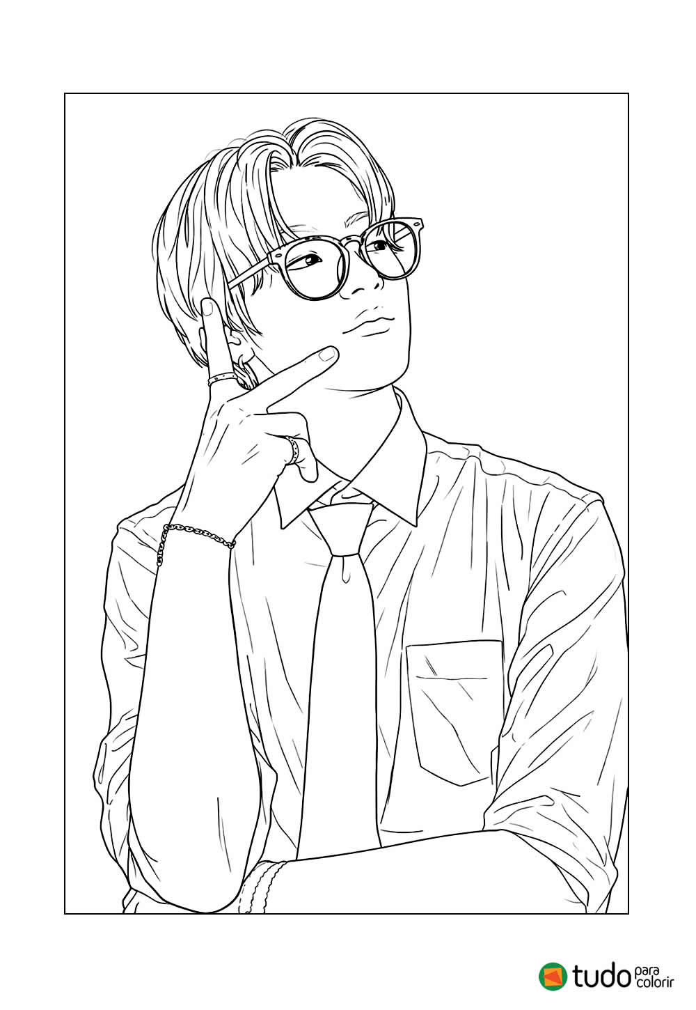 Desenho K-Pop para Colorir