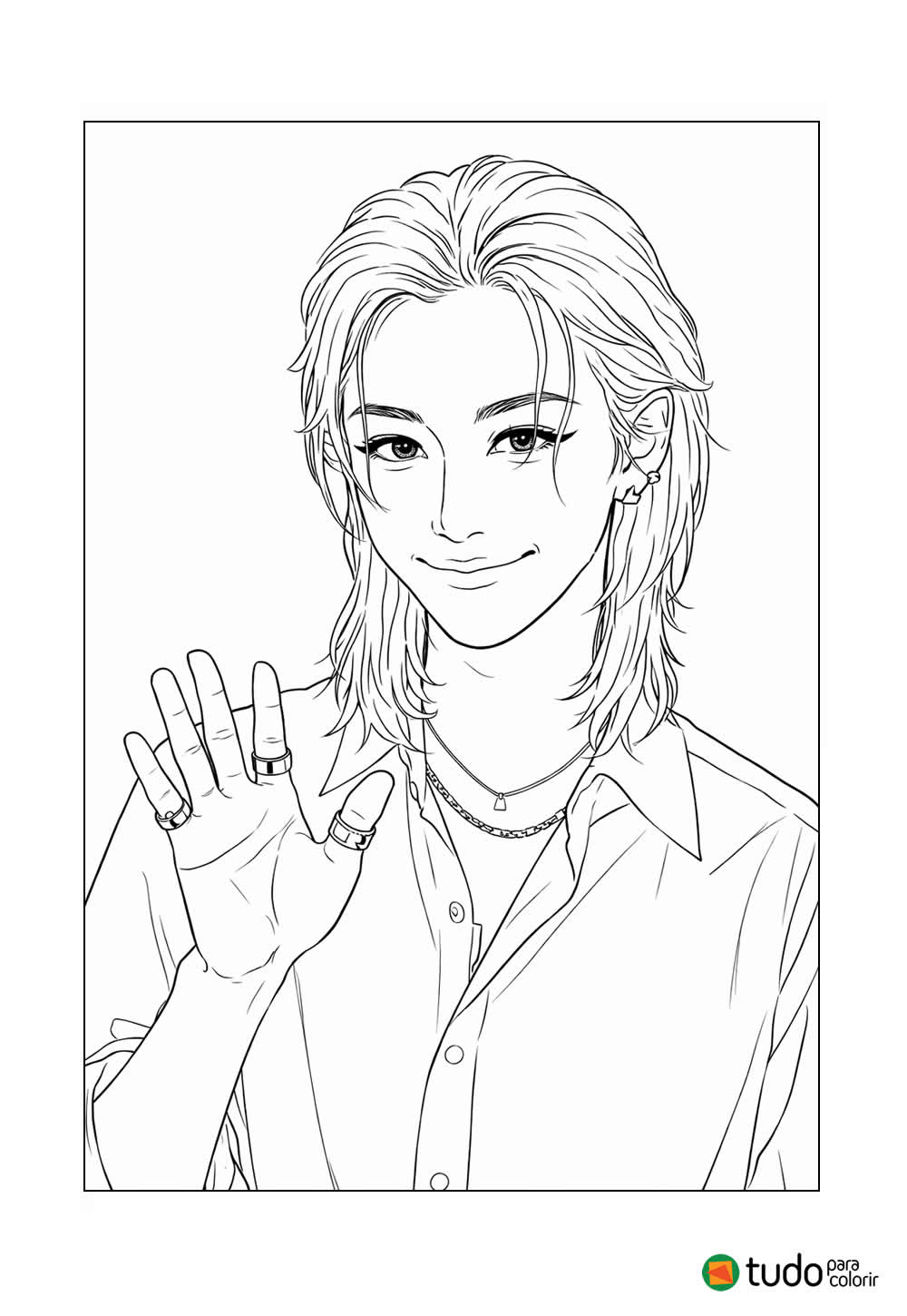 Desenho de K-Pop para Colorir