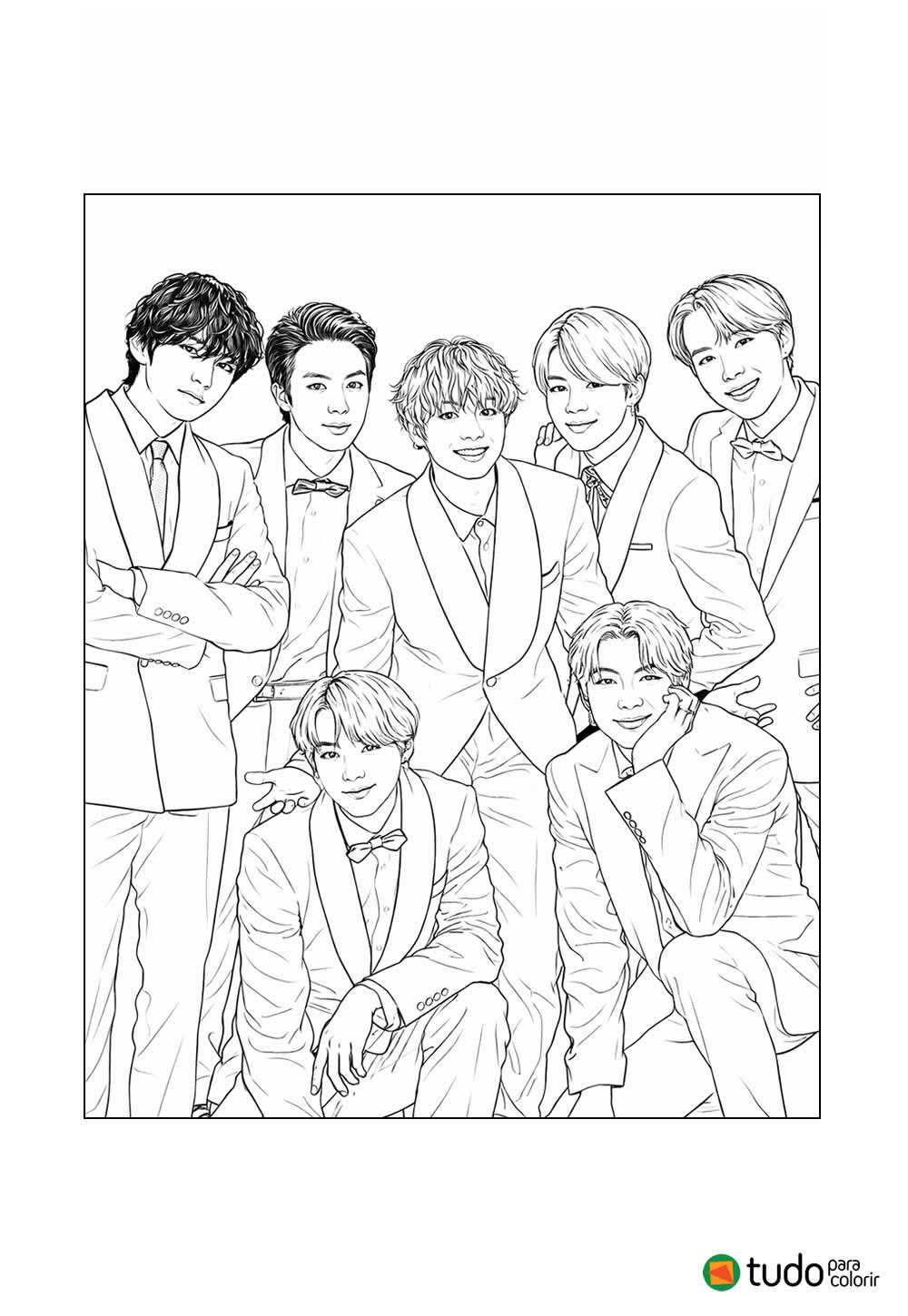 Desenho de K-Pop para Colorir