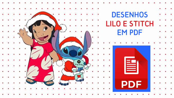 Desenhos de Lilo e Stitch de Natal em PDF