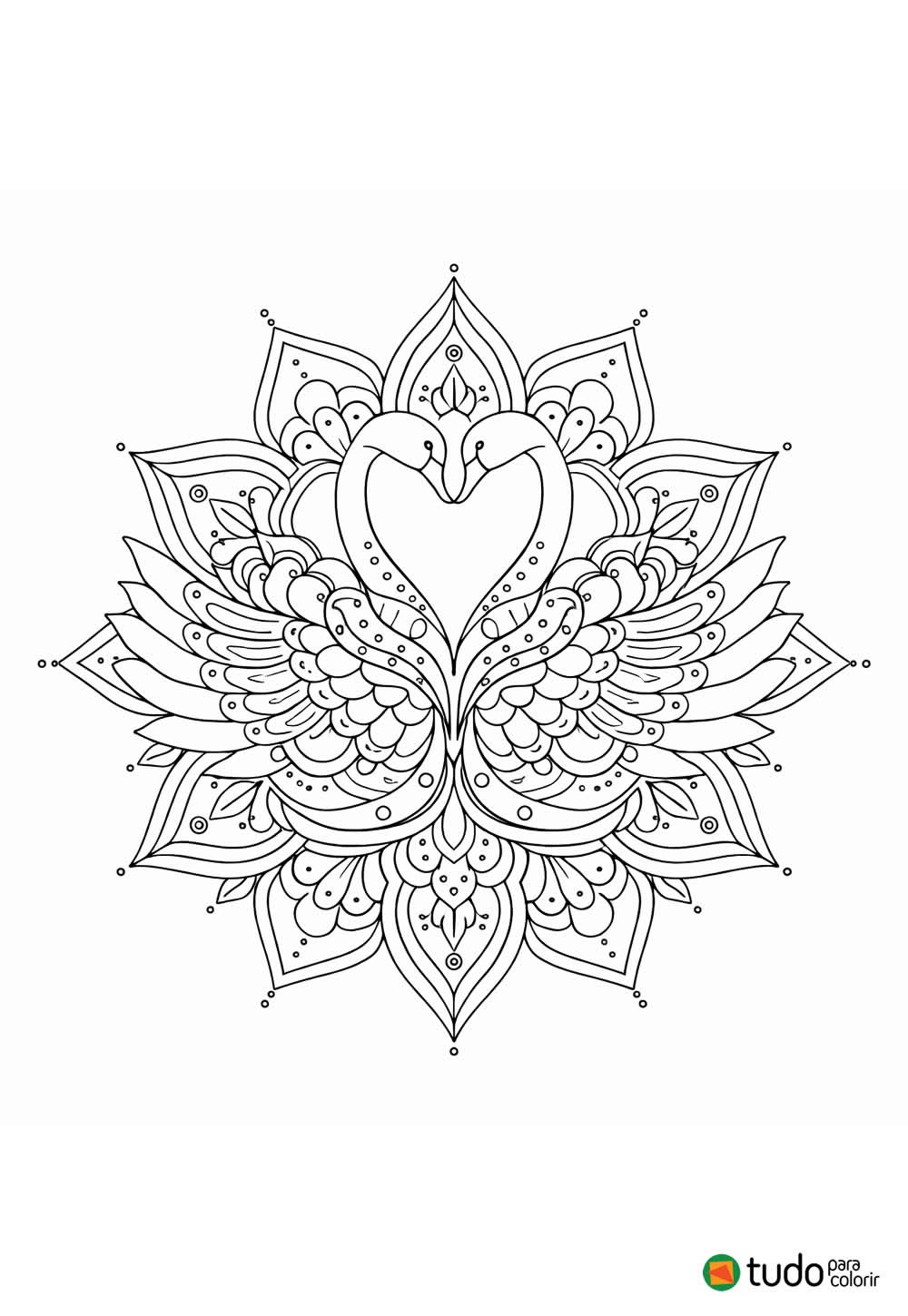 Mandala de Animal para imprimir - Cisne