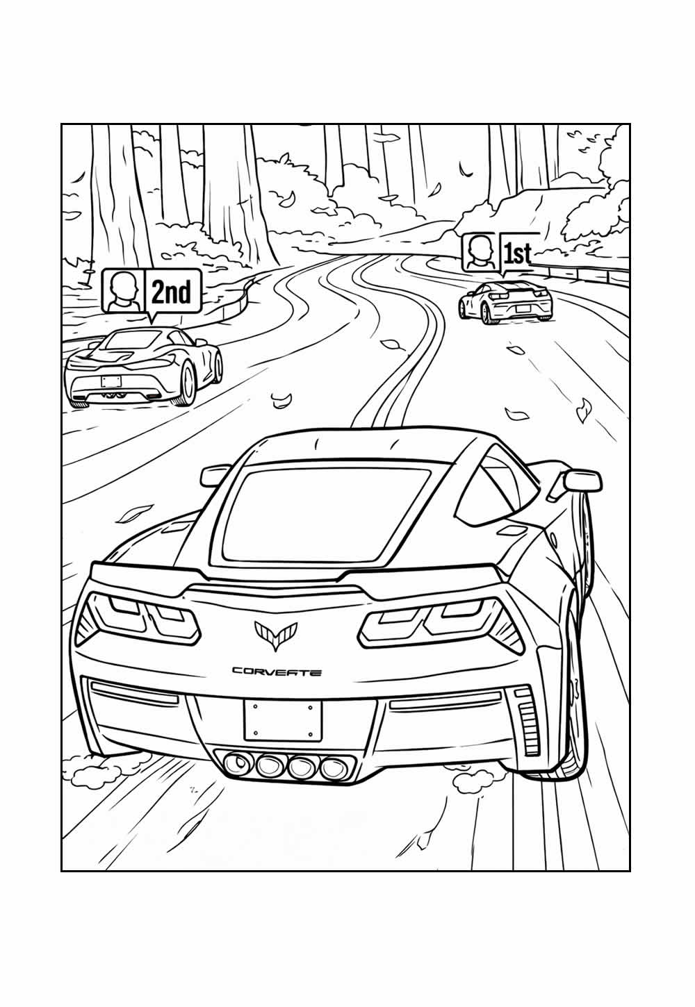 Desenho de Need for Speed para colorir