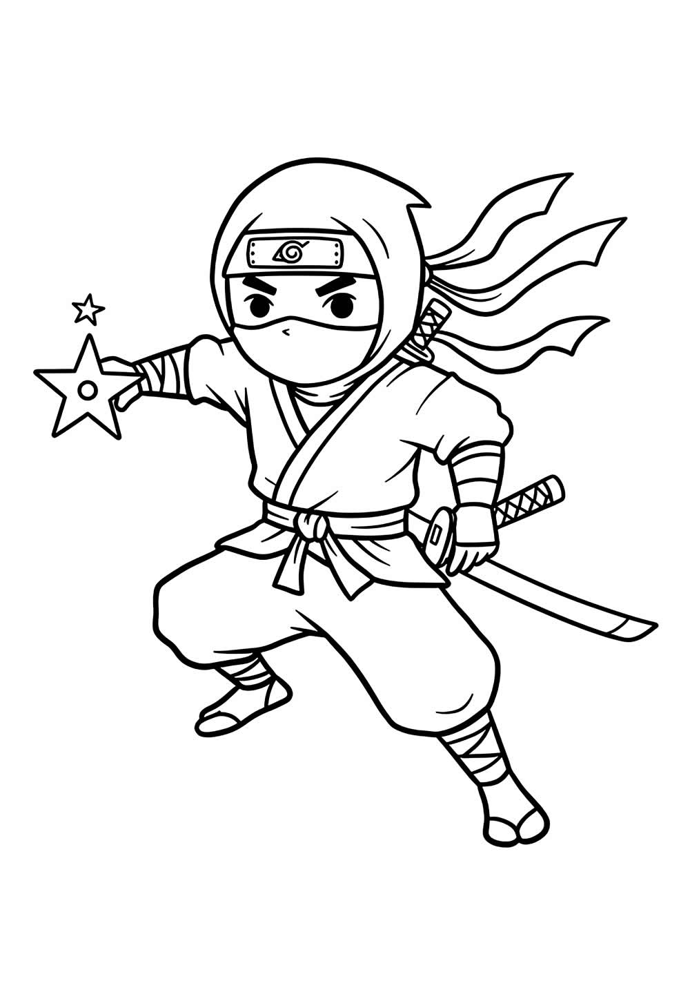 Desenho de Ninja