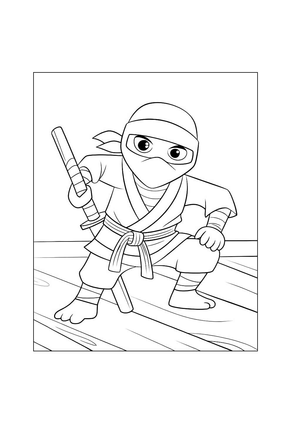Desenho de Ninja para colorir