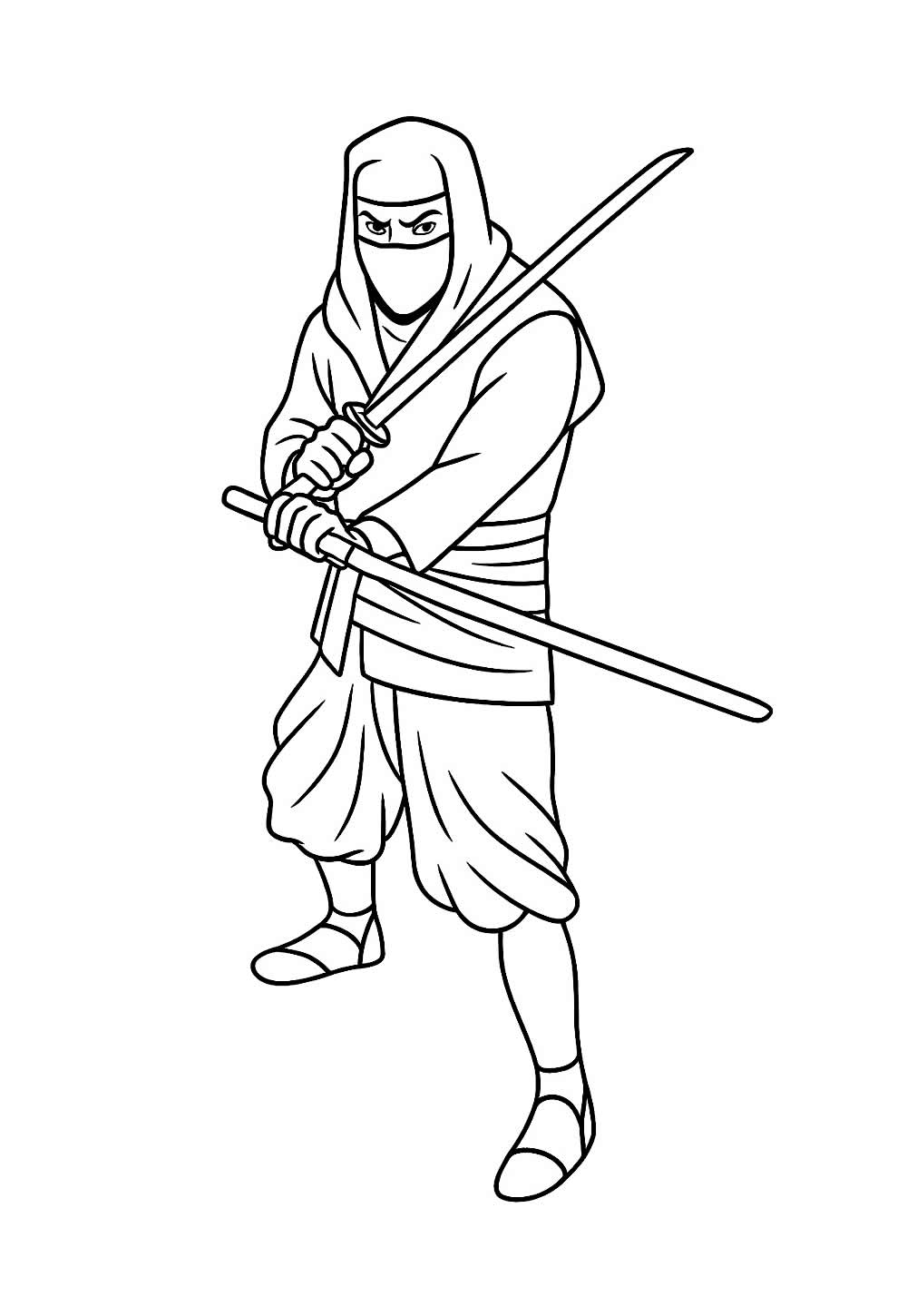 Ninja para colorir