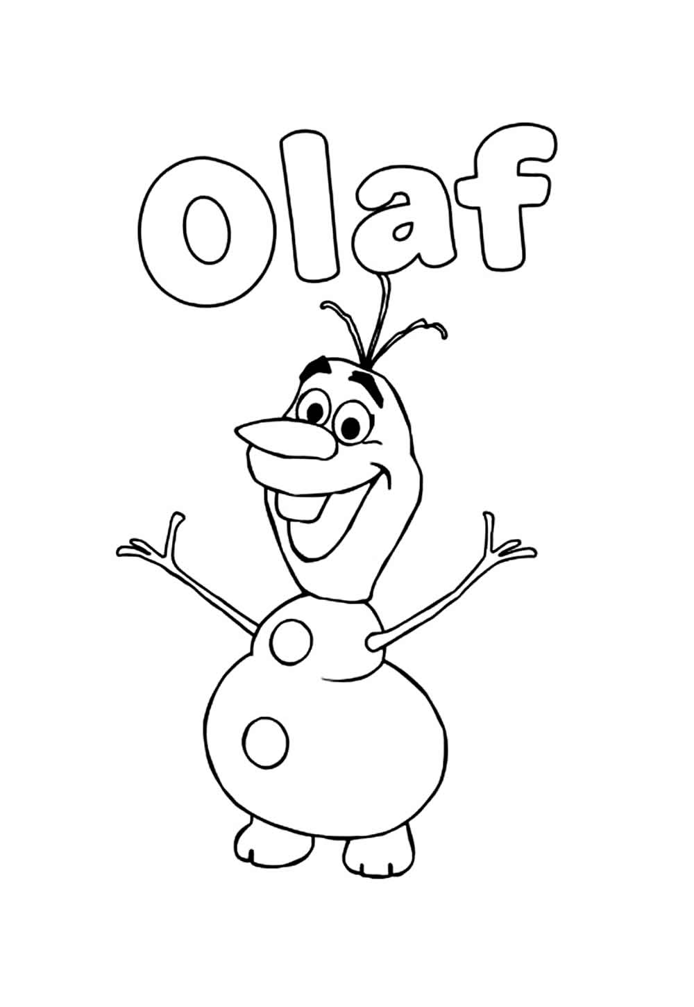 Desenho de Olaf - Educativo