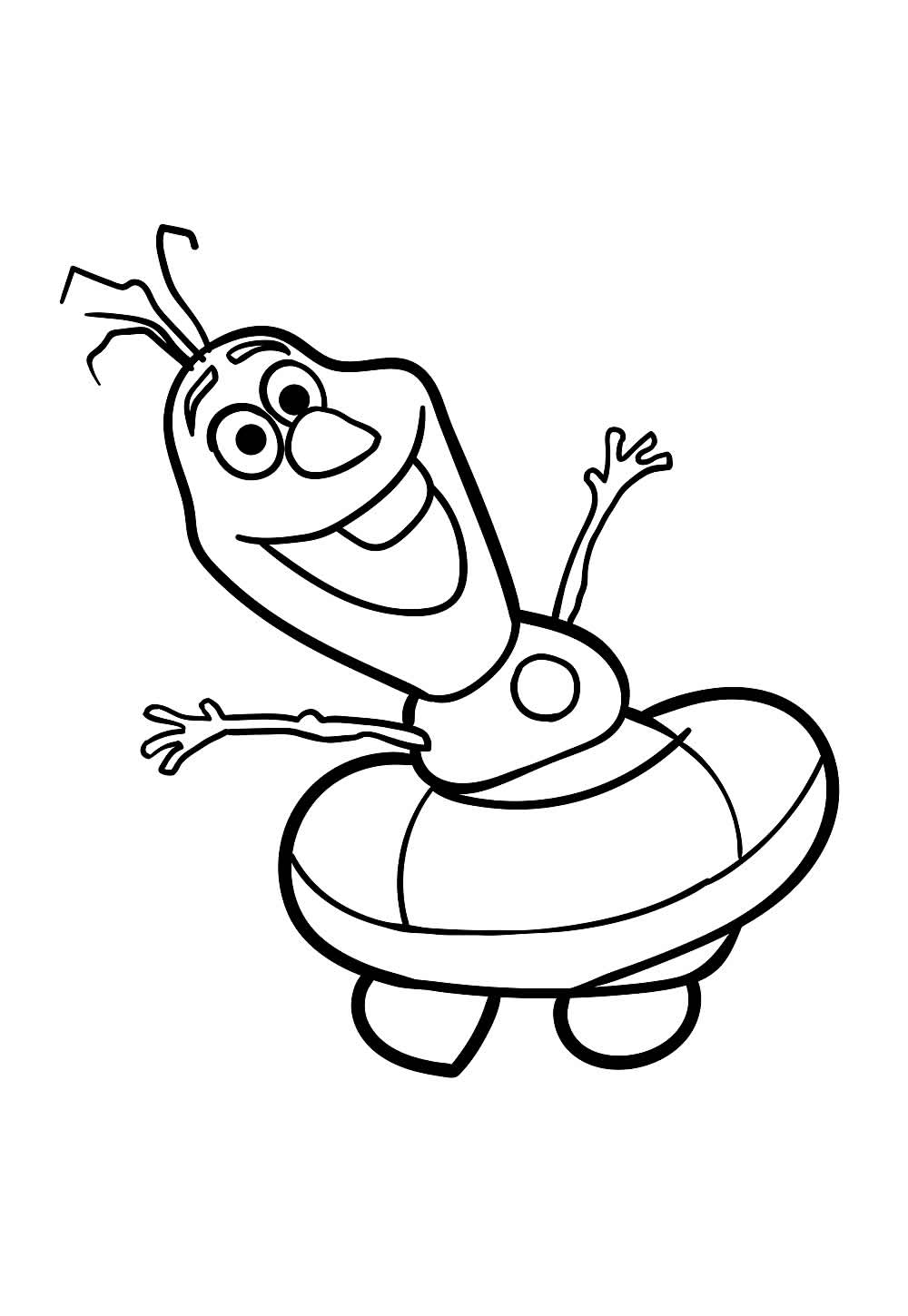 Desenho de Olaf para colorir