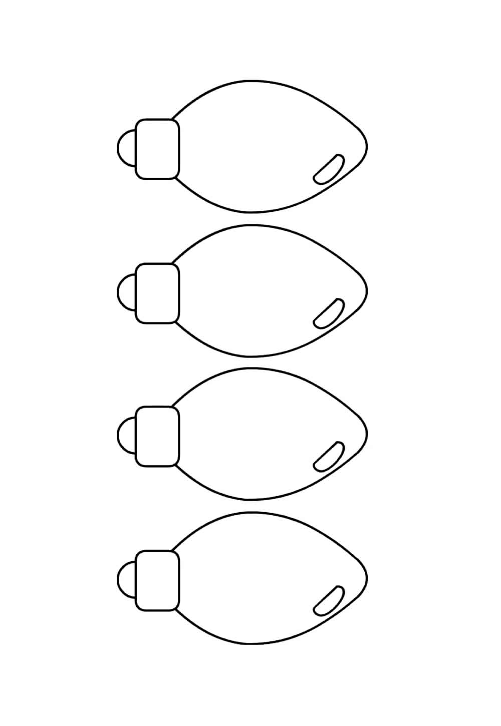 Desenho de Pisca-Pisca de Natal para colorir