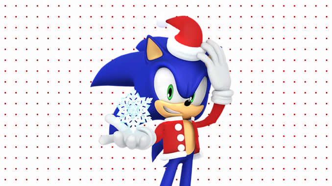 Desenhos de Sonic de Natal para colorir