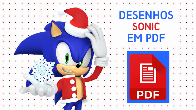Desenhos de Sonic de Natal em PDF