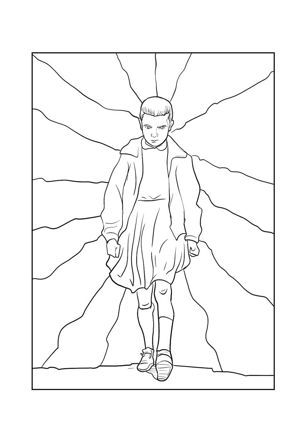 Desenho de Stranger Things para colorir