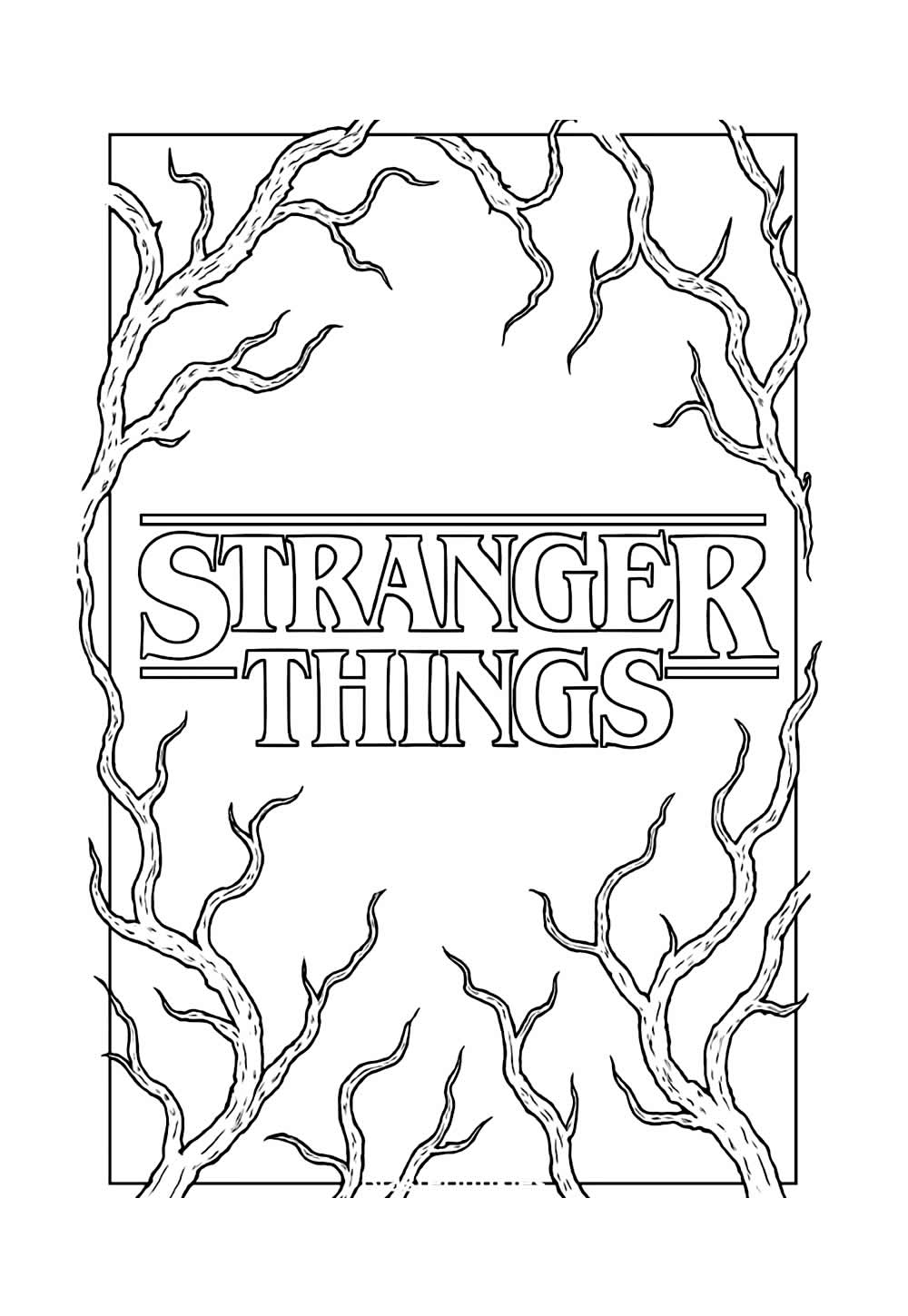 Desenho de Stranger Things para pintar