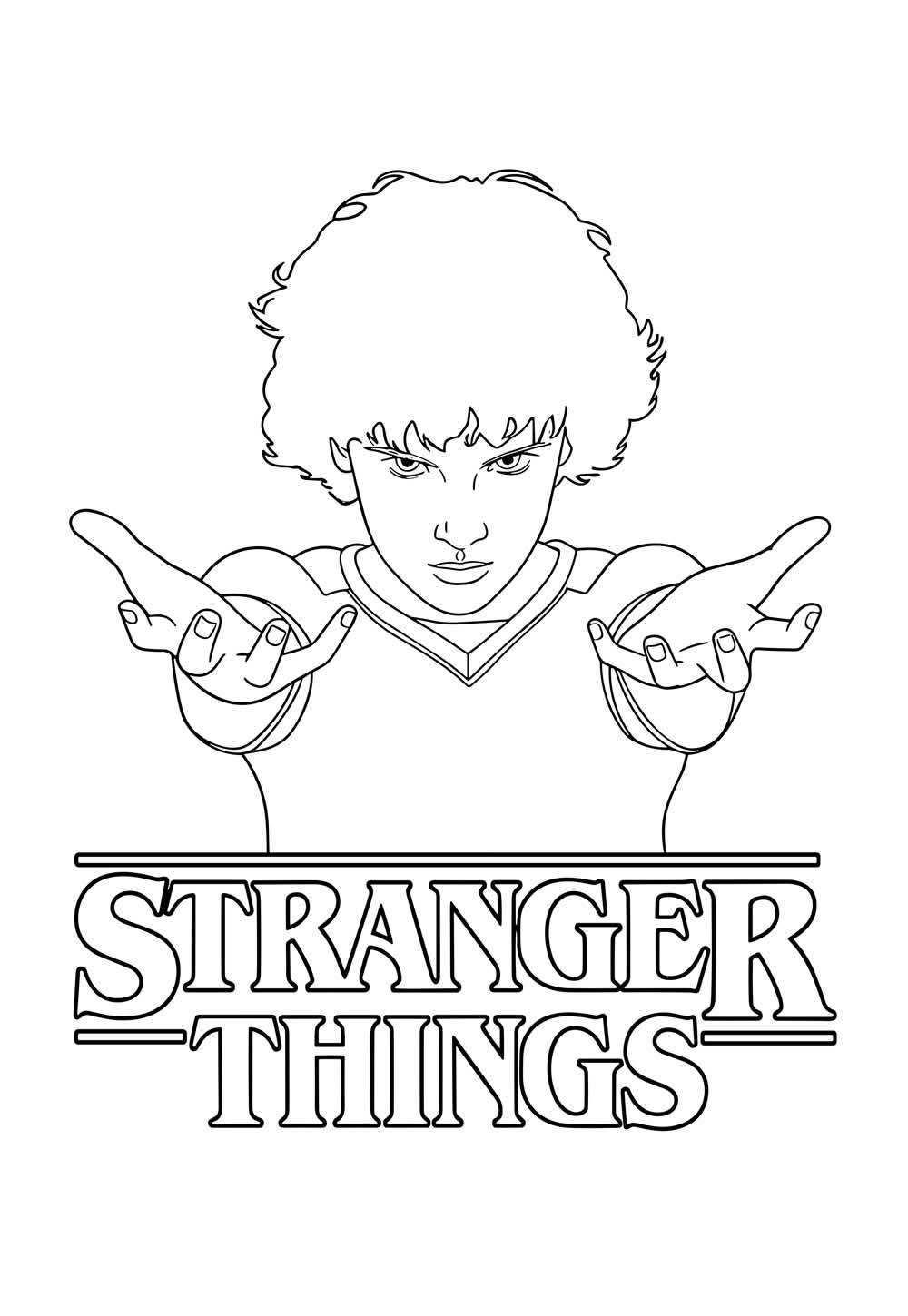 Desenho de Stranger Things para pintar