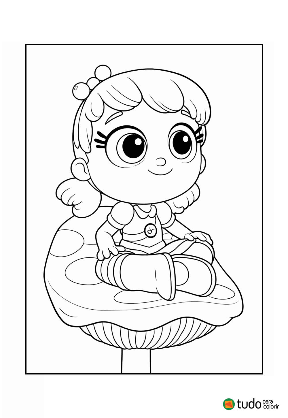 Desenho de Vera e o Reino do Arco-íris para colorir