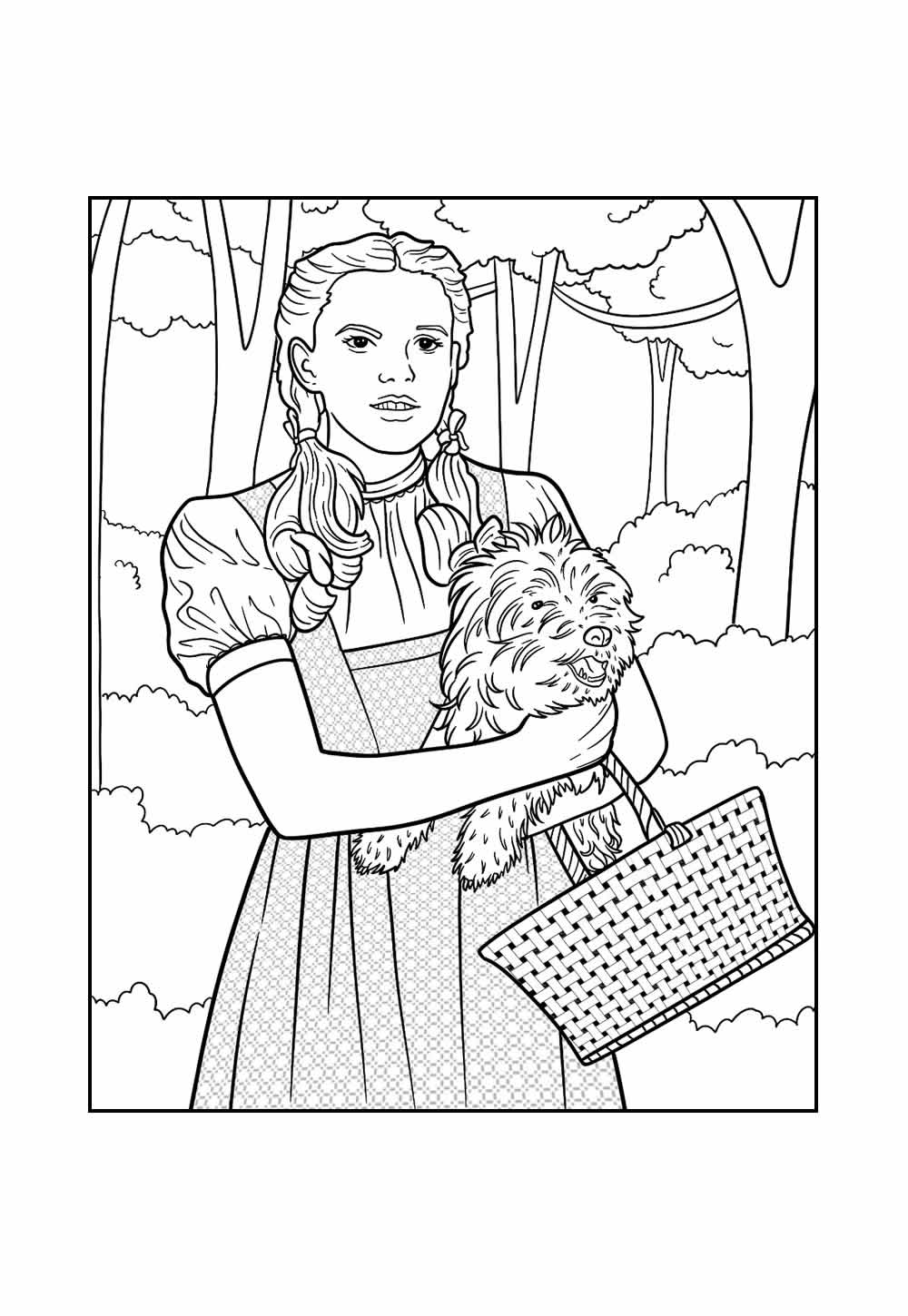 Desenho do Mágico de Oz para colorir - Dorothy