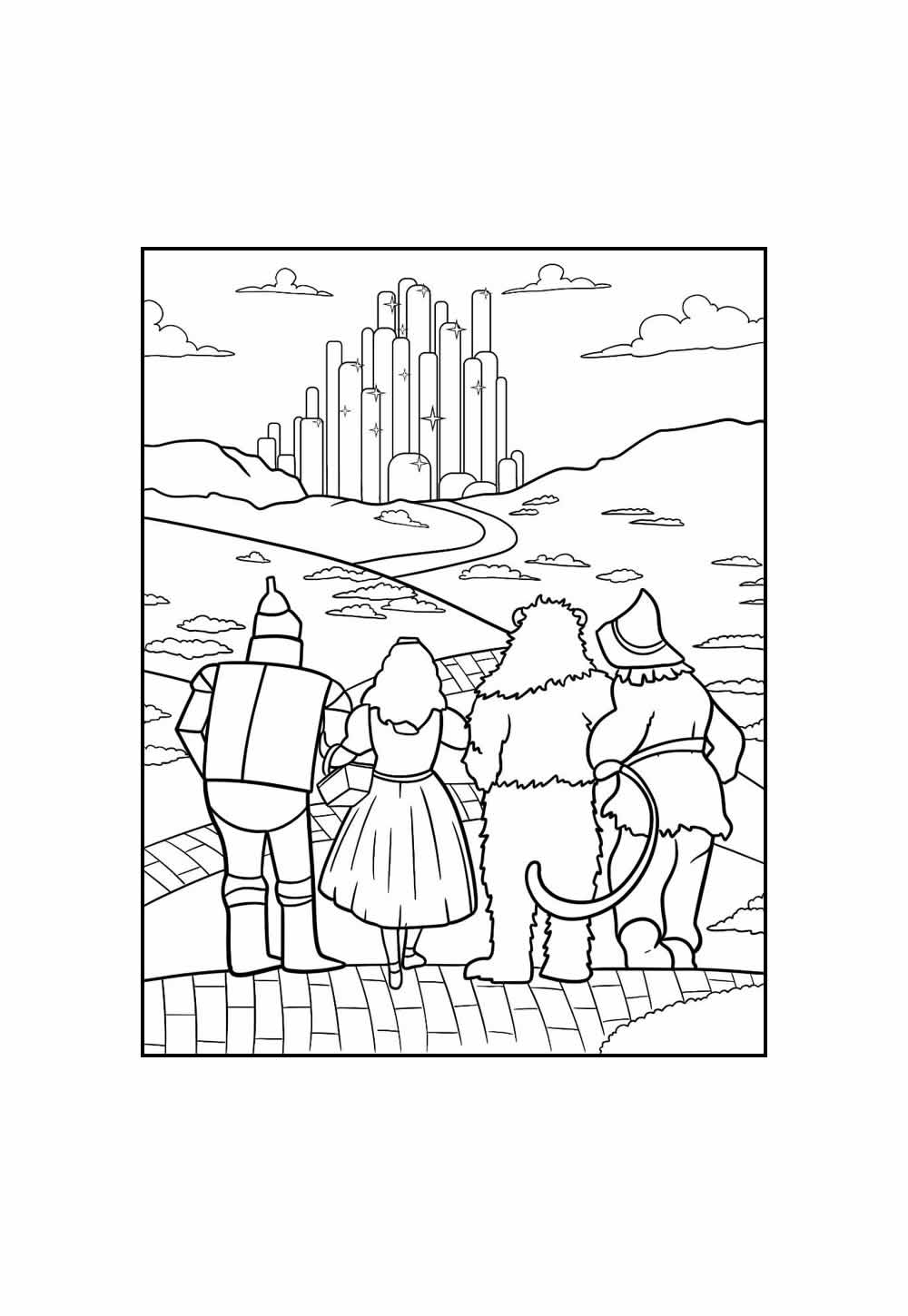 Desenho do Mágico de Oz para imprimir e colorir