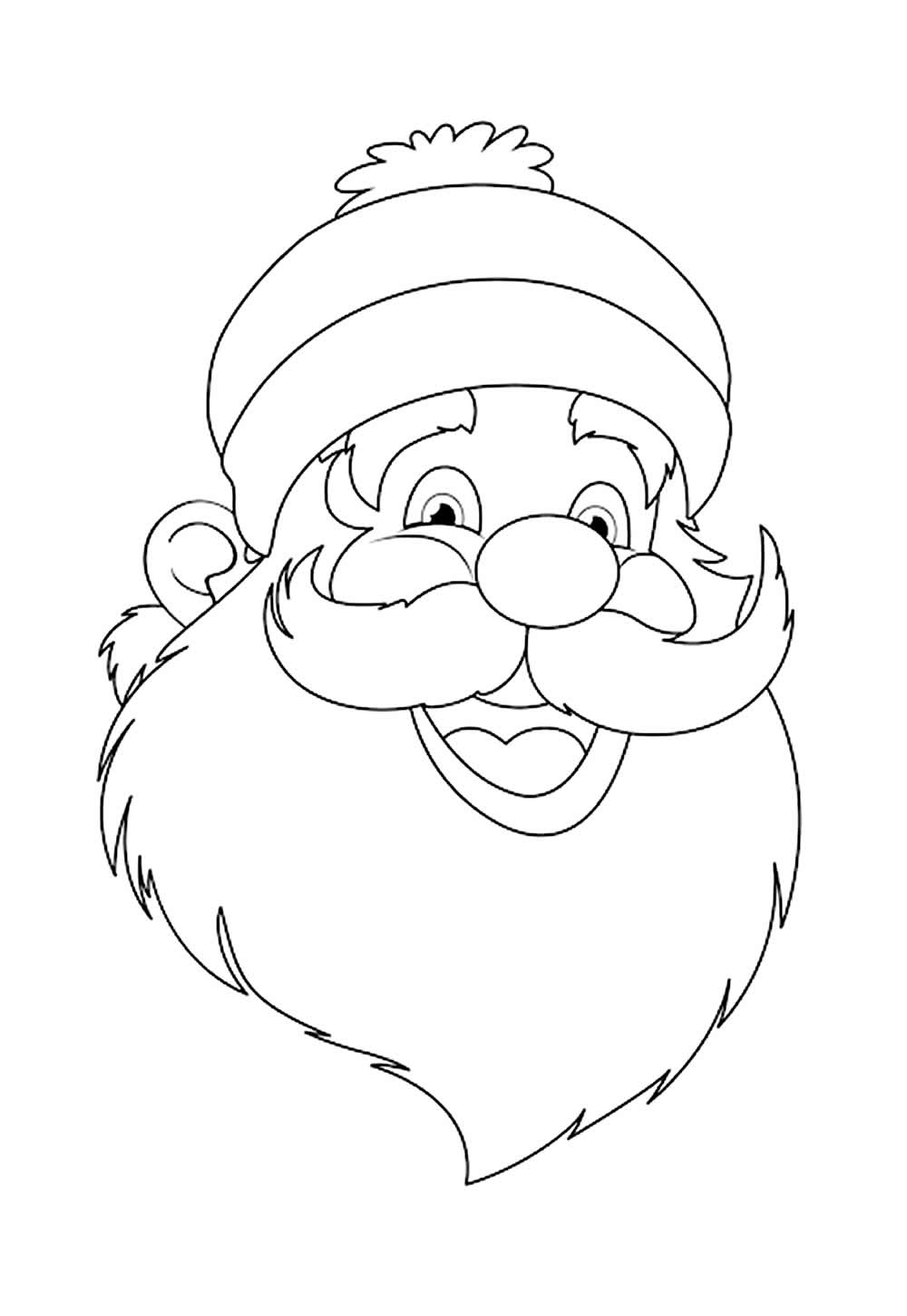 Máscara de Papai Noel para pintar