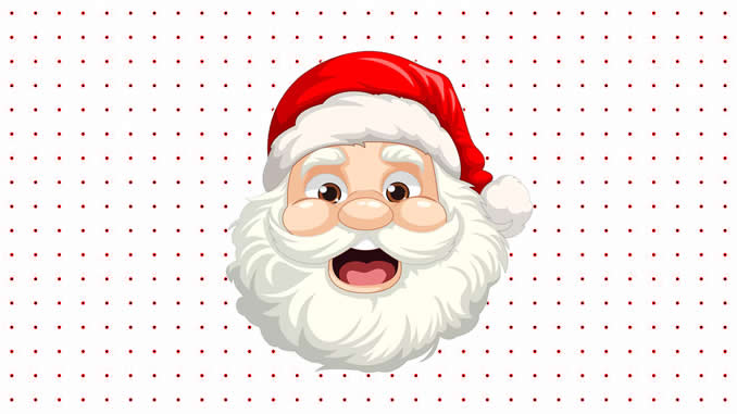 Desenhos de Máscaras do Papai Noel para colorir