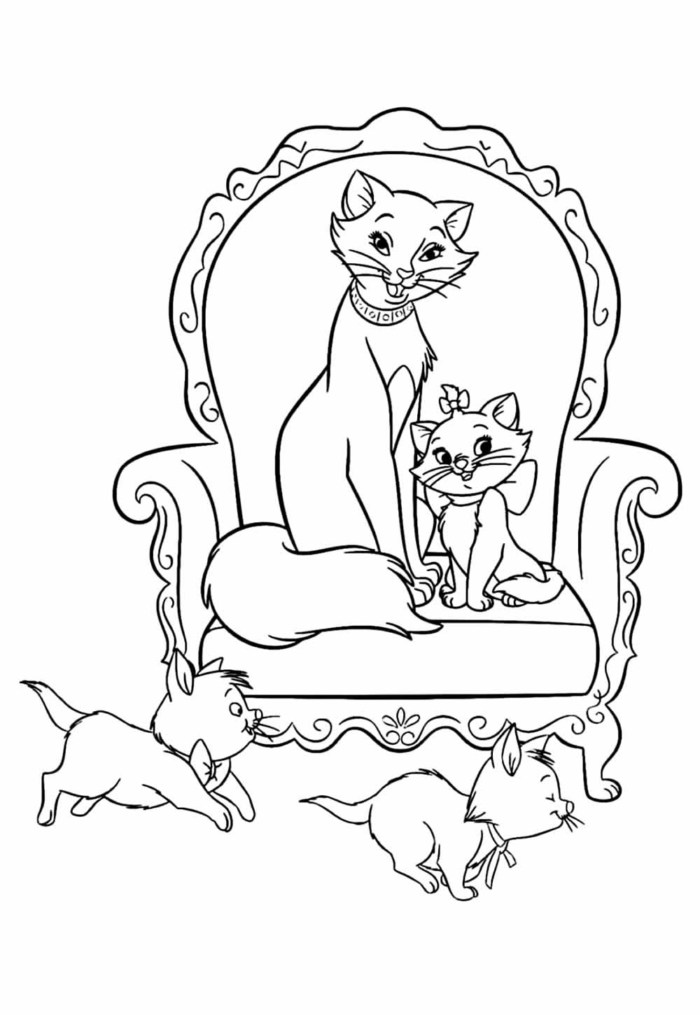 Desenhos de Aristogatas para colorir