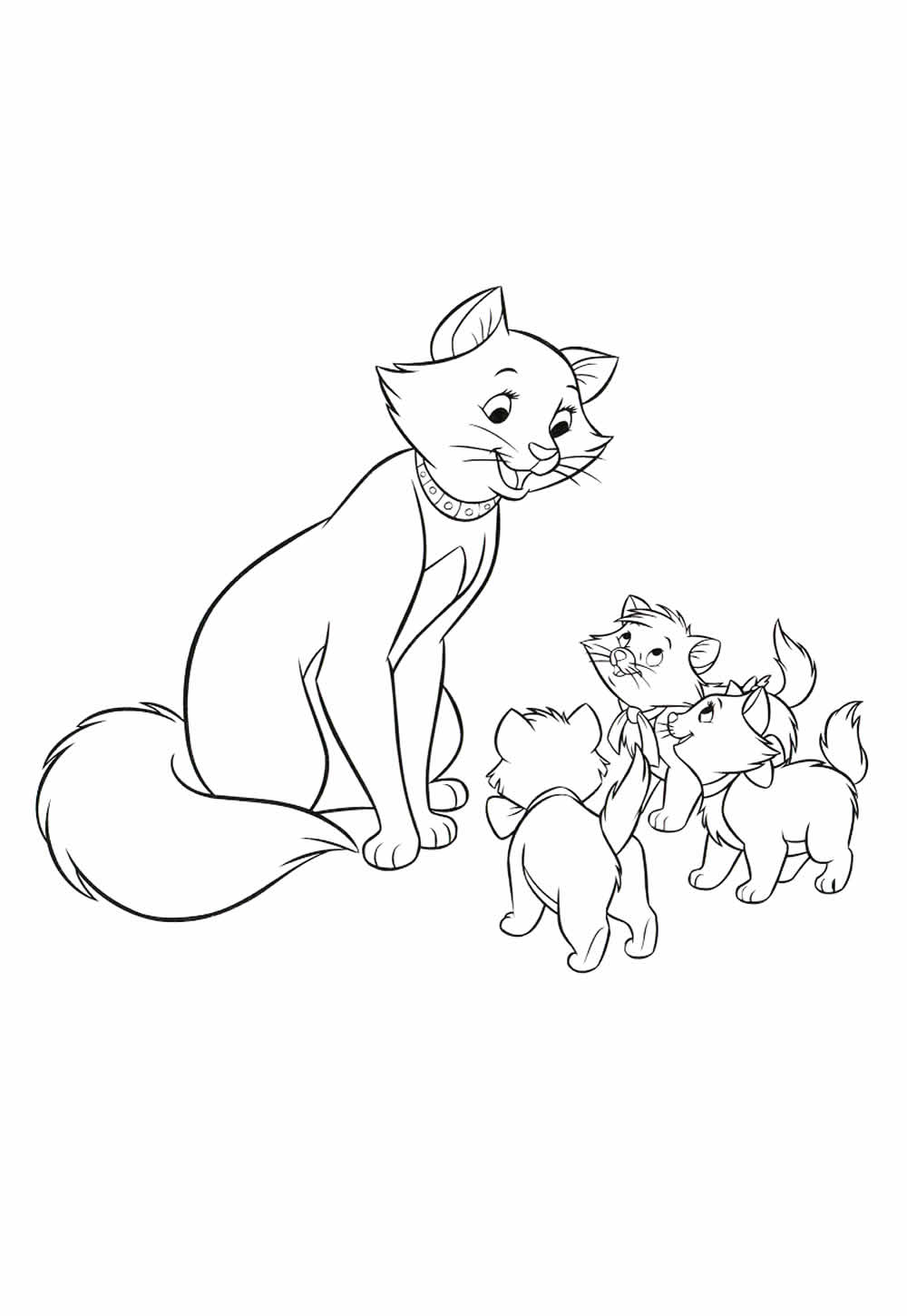 Aristogatas para colorir