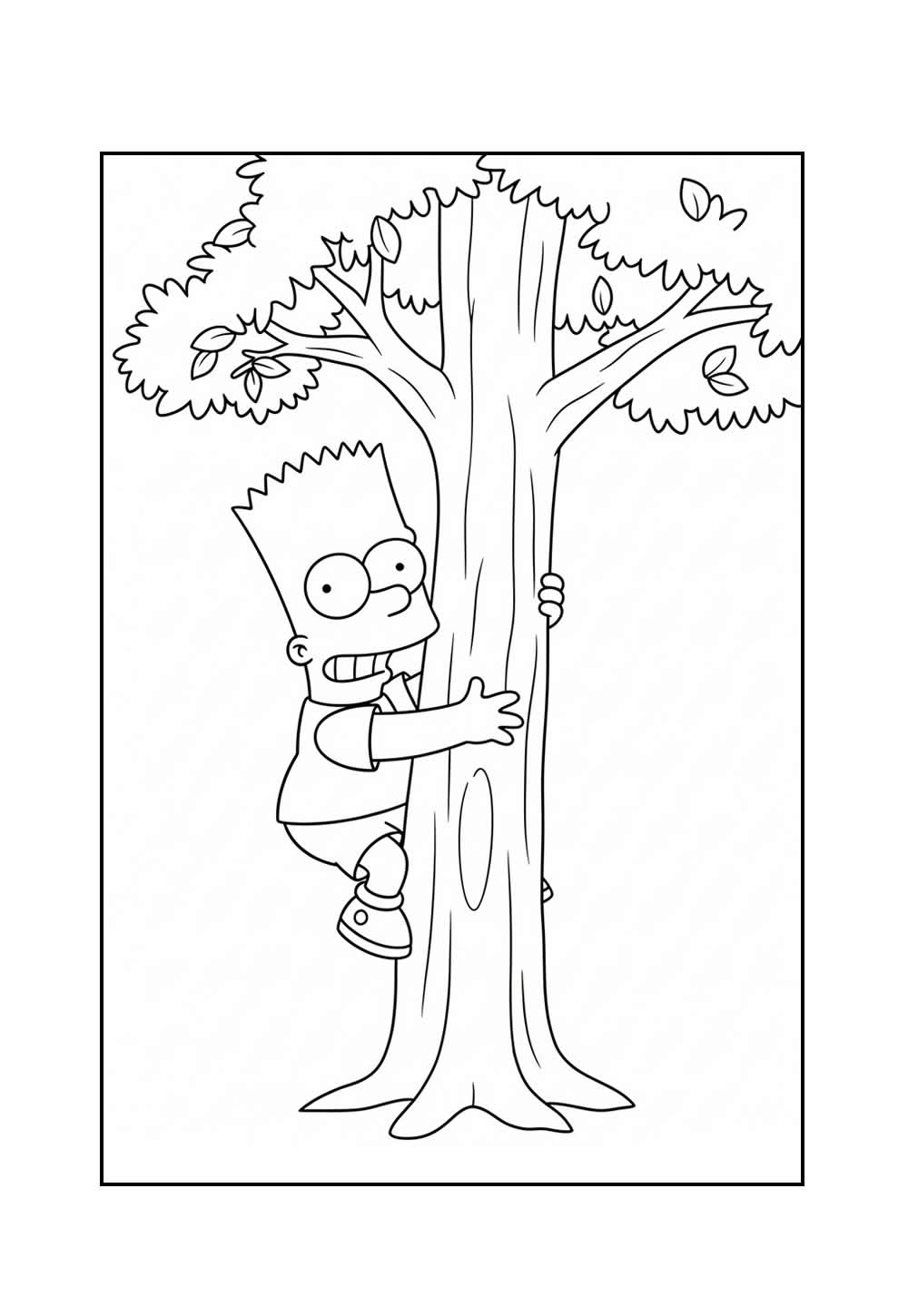 Desenho de Bart Simpson para colorir
