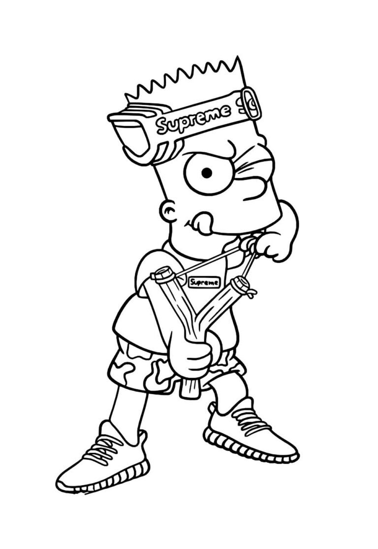 Desenhos de Bart Simpson para Colorir e Pintar - Tudo Para Colorir