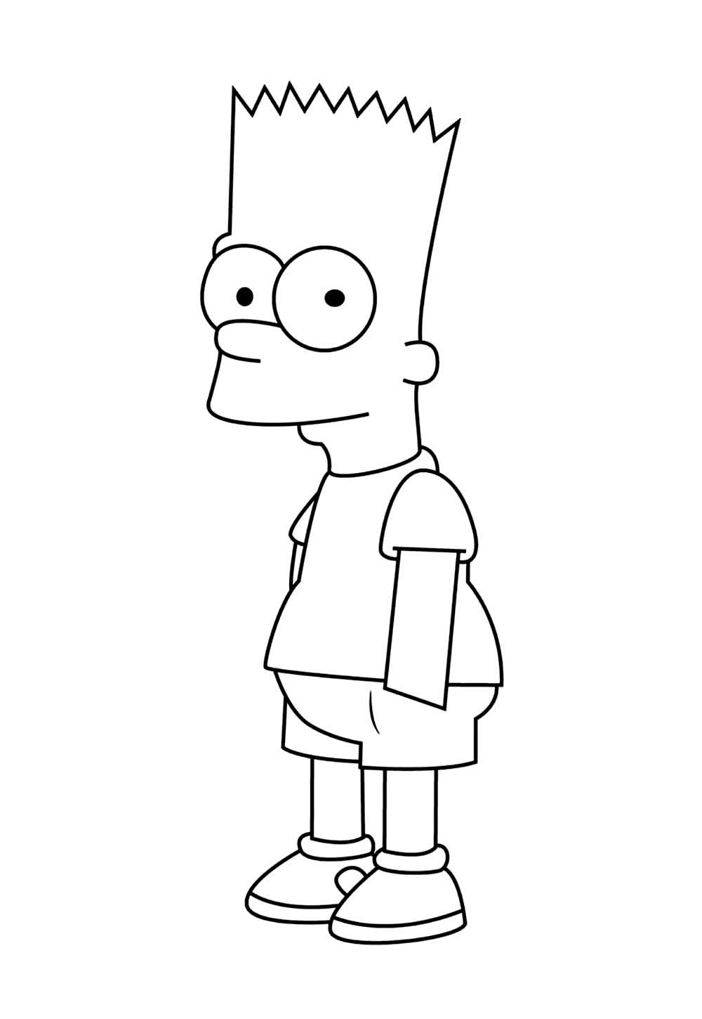 Desenho de Bart Simpson para colorir