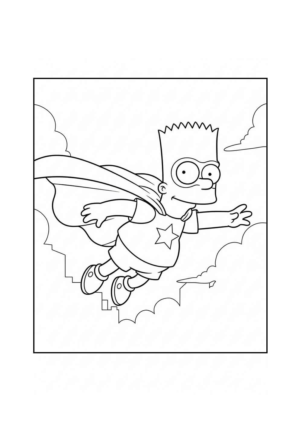 Desenho de Bart Simpson para colorir