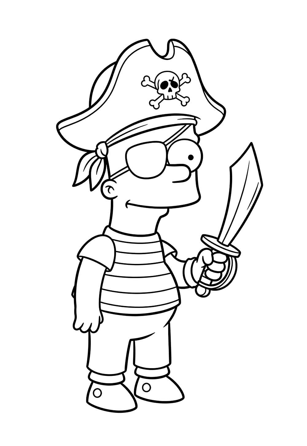 Desenhos de Bart Simpson para pintar