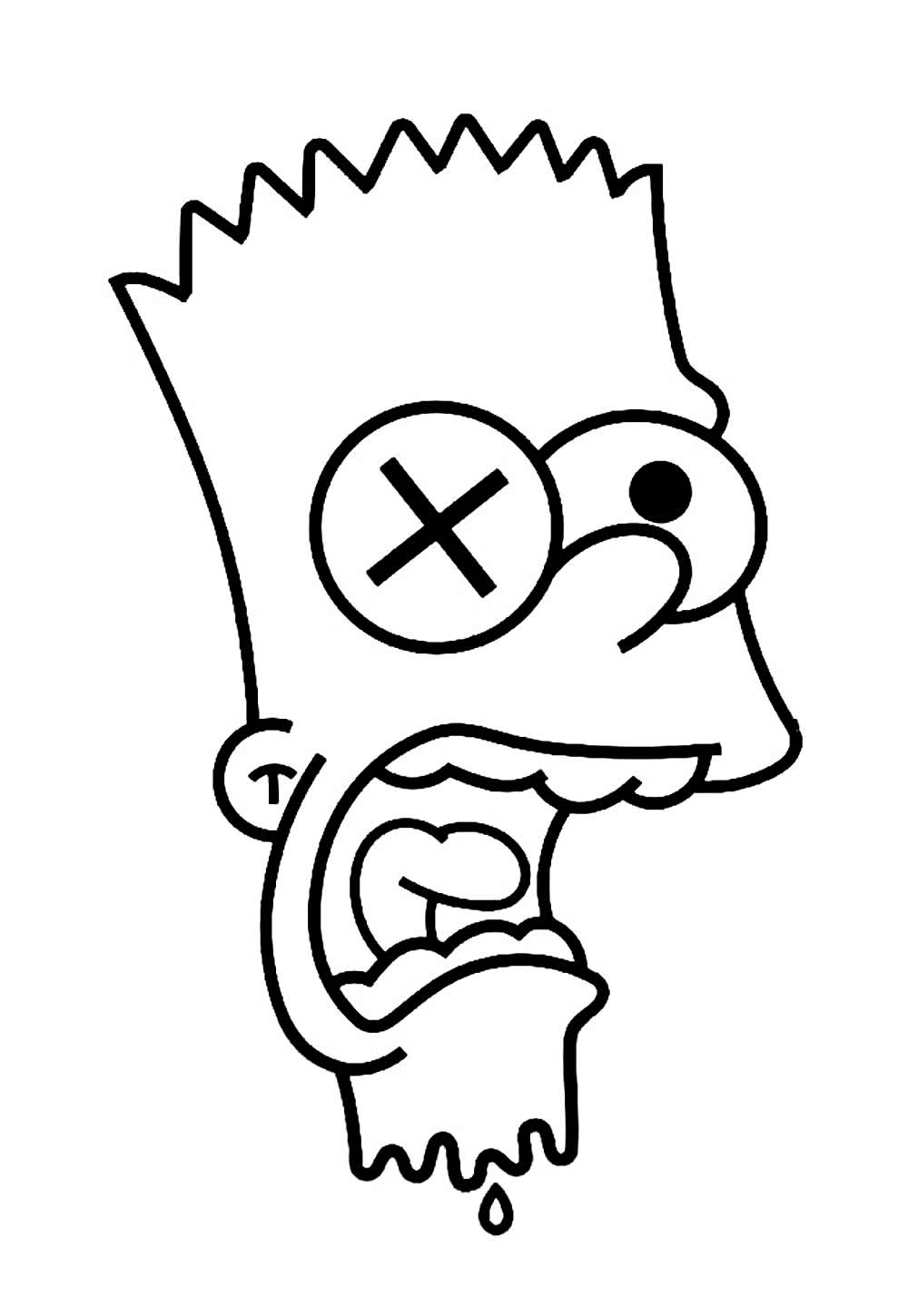 Desenhos de Bart Simpson para colorir