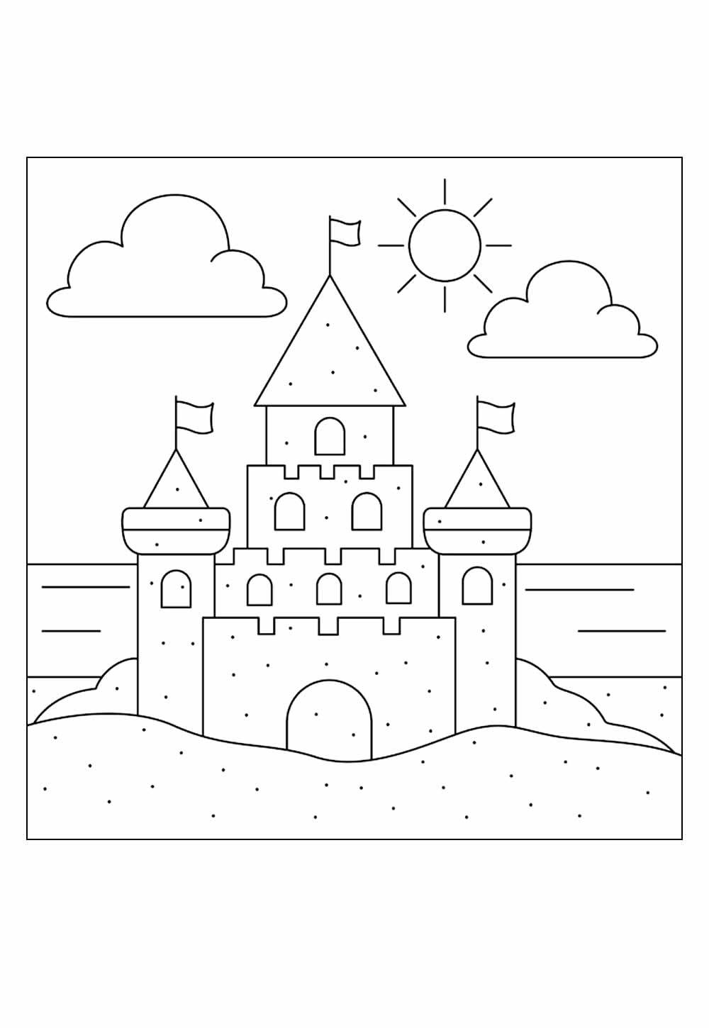 Desenho de Castelo de Areia