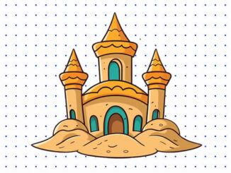Desenhos de Castelo de Areia para colorir