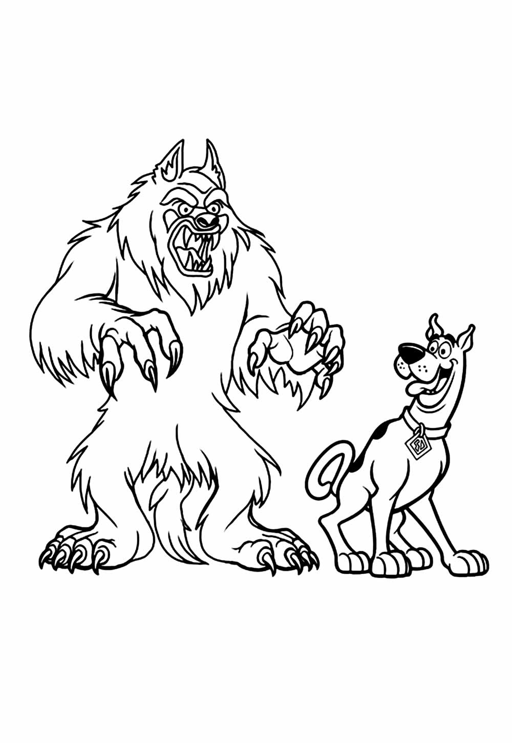 Desenho de Scooby-Doo para pintar