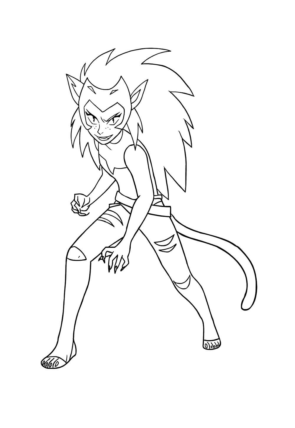 Desenho de She-Ra e as Princesas do Poder para colorir