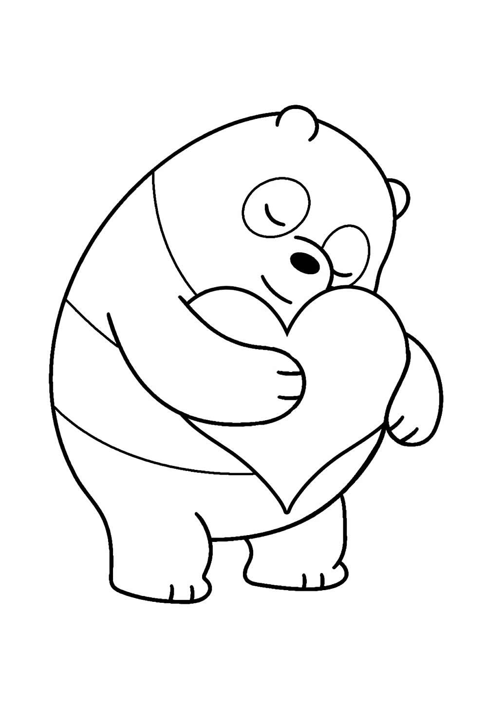 Desenho de Urso Sem Curso para pintar