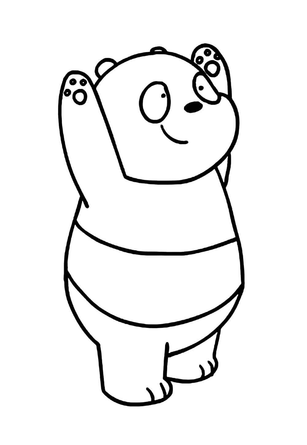 Urso Sem Curso para colorir