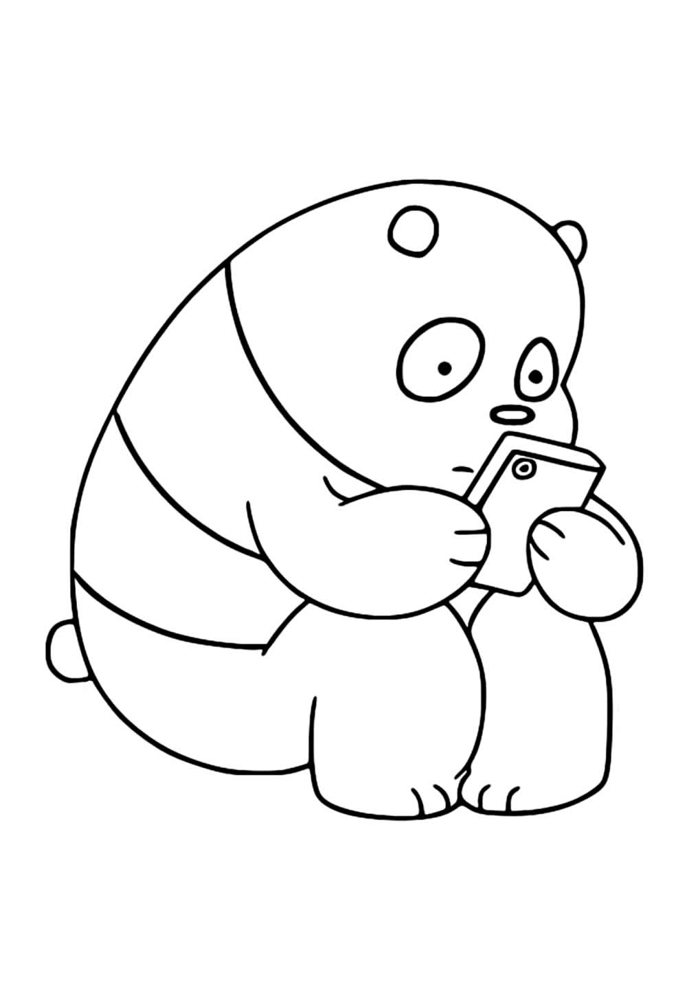 Desenho de Urso Sem Curso para pintar