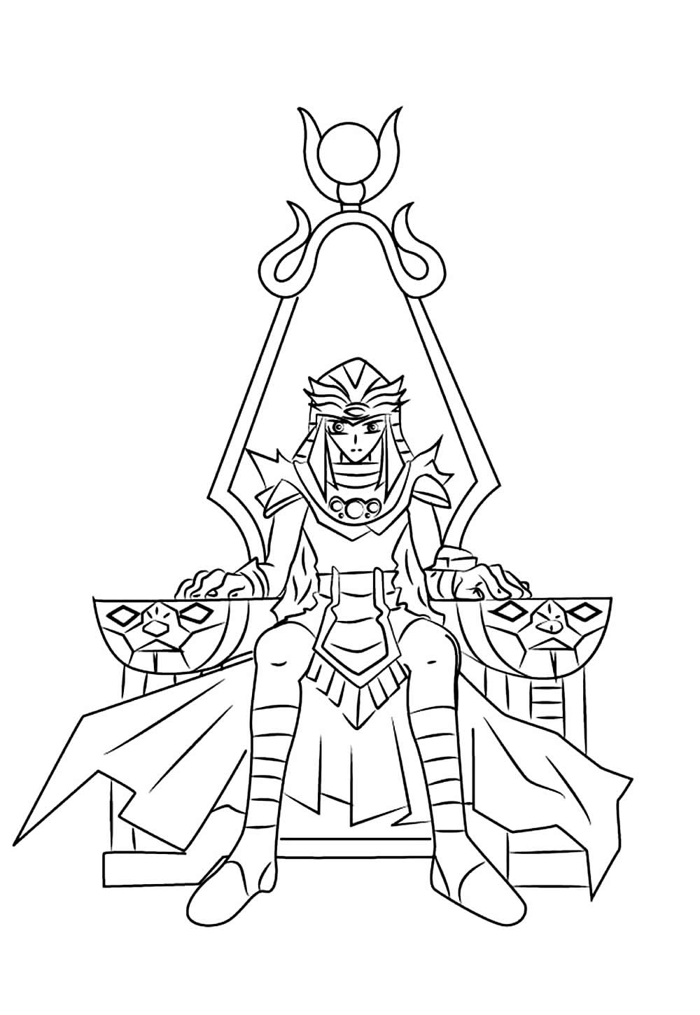 Desenho de Yu-Gi-Oh para pintar