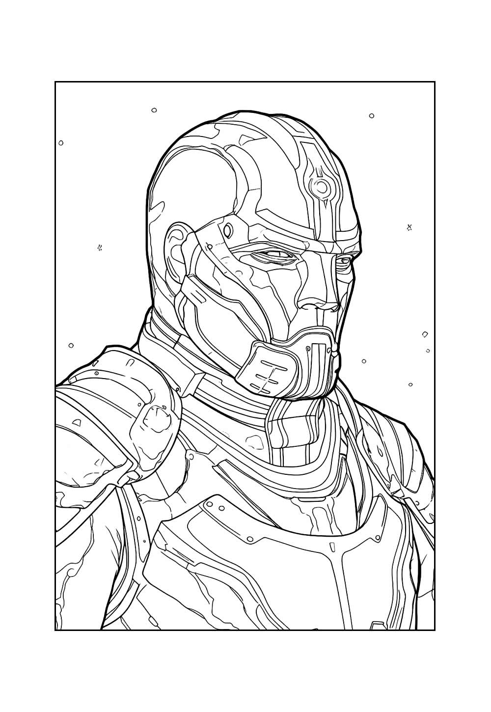 Desenho de Thanos para colorir